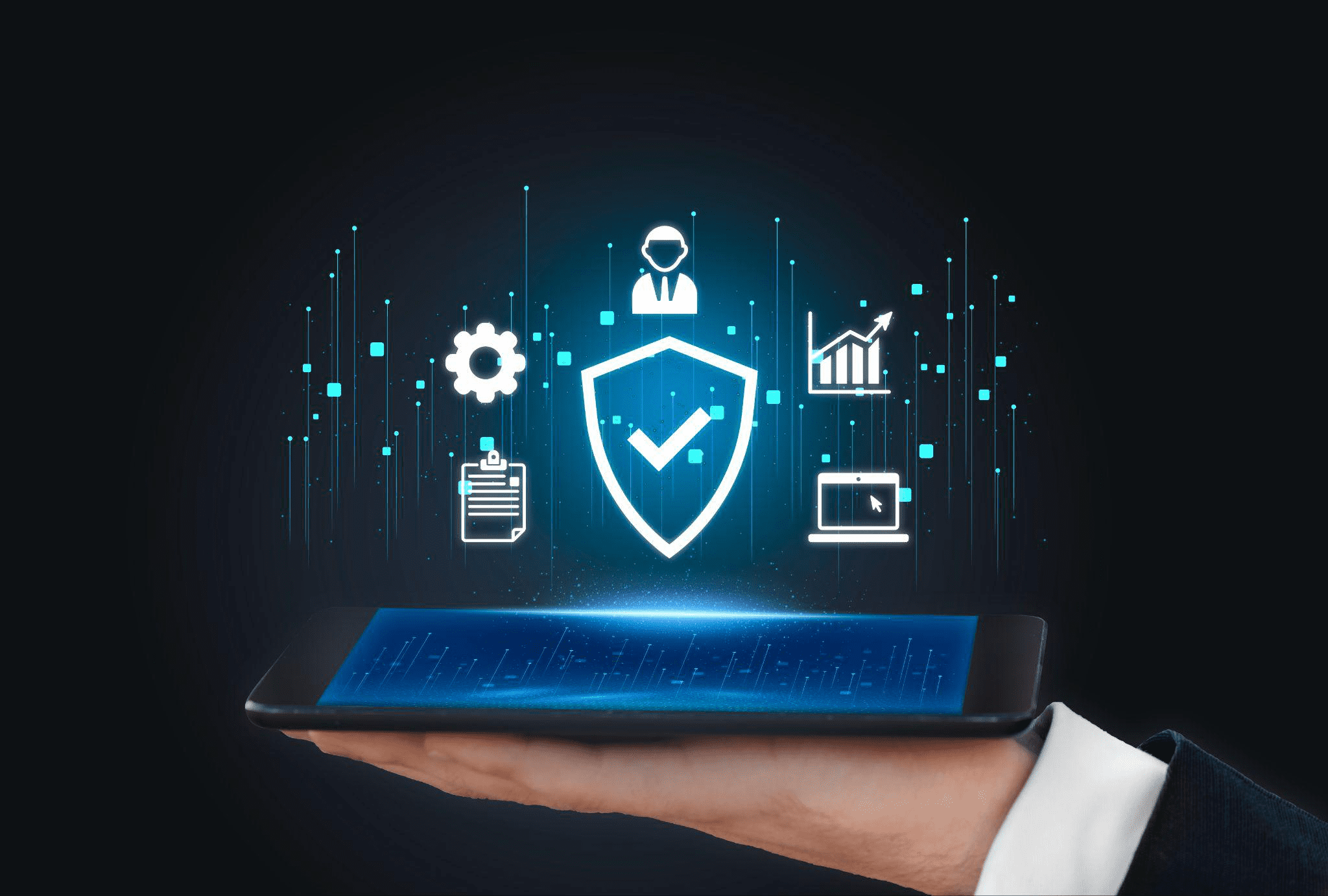 A concept image symbolising internet security