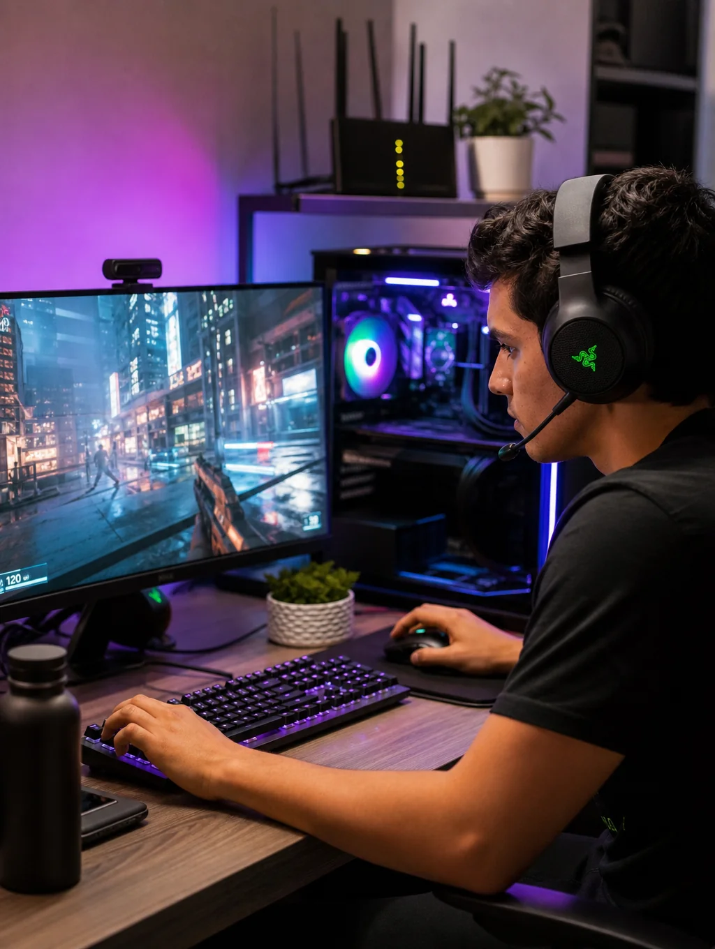 High speed gaming connection visualization