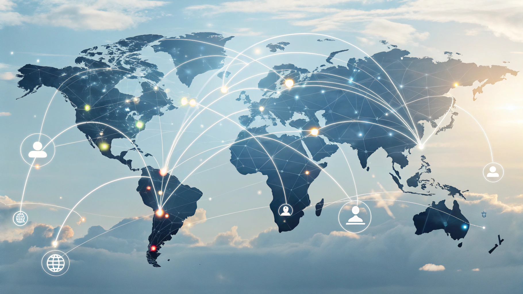 Global network nodes connecting securely