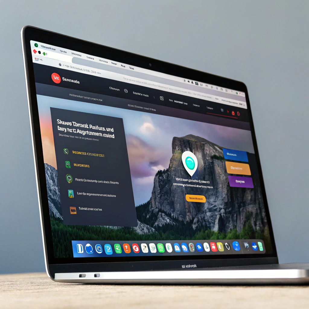 Laptop displaying VPNGENIX website and online privacy guide articles
