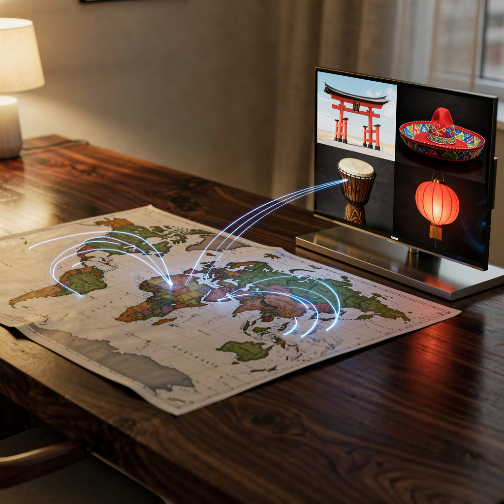 VPN bypassing geo-restrictions with global network and streaming access.