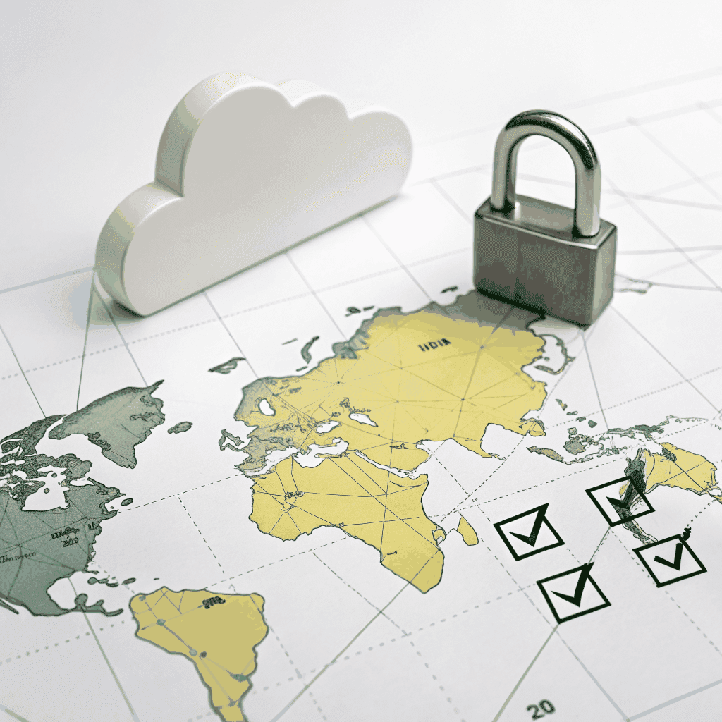 Secure VPN connection protecting global data and privacy.