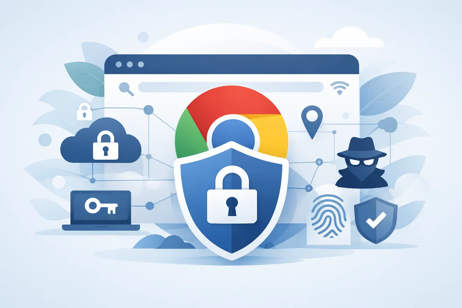 Secure Chrome browser browsing with VPN protection and privacy features.
